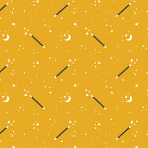 Abracadabra Collection-Magic Wand-Mustard-100% Cotton-21240203-02