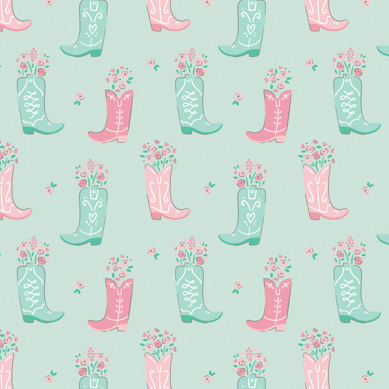 Fleece and Flannel 2025 Catalog-Boots in Bloom-Light Aqua-Cotton Flannel-21240302B-02
