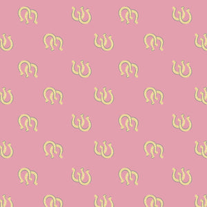 Rodeo Rose Collection-Lucky Horseshoes-Pink-100% Cotton-21240304-03