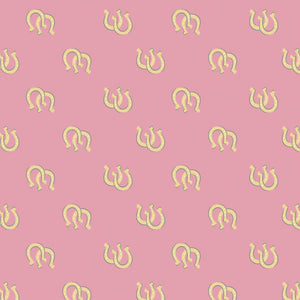 Rodeo Rose Collection-Lucky Horseshoes-Pink-100% Cotton-21240304-03