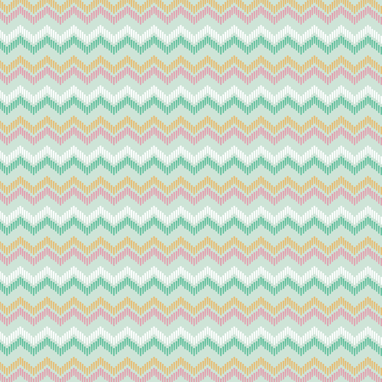 Collection Rodéo Rose -Chevron Chic-Aqua clair-100% Coton-21240307-02