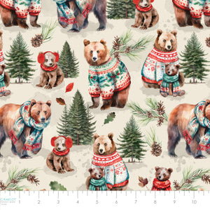 Merry Beary Collection-Solstice Snuggles-Cream-100% Cotton-21240401-01