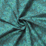 Collection Ours et Bonheur -Texture de Tricot -Aqua  -100% Coton-21240407-02