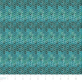 Collection Ours et Bonheur -Texture de Tricot -Aqua  -100% Coton-21240407-02