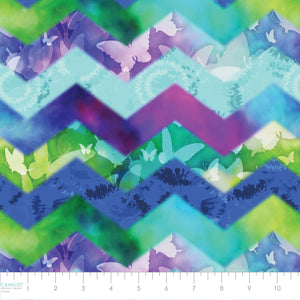 Rainbow Dreams Collection-Chevron Dreams-Multi Green-100% Cotton-21240502-02