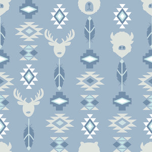 Fleece and Flannel 2025 Catalog-Wildlife Totem-Blue-Cotton Flannel-21240601B-03