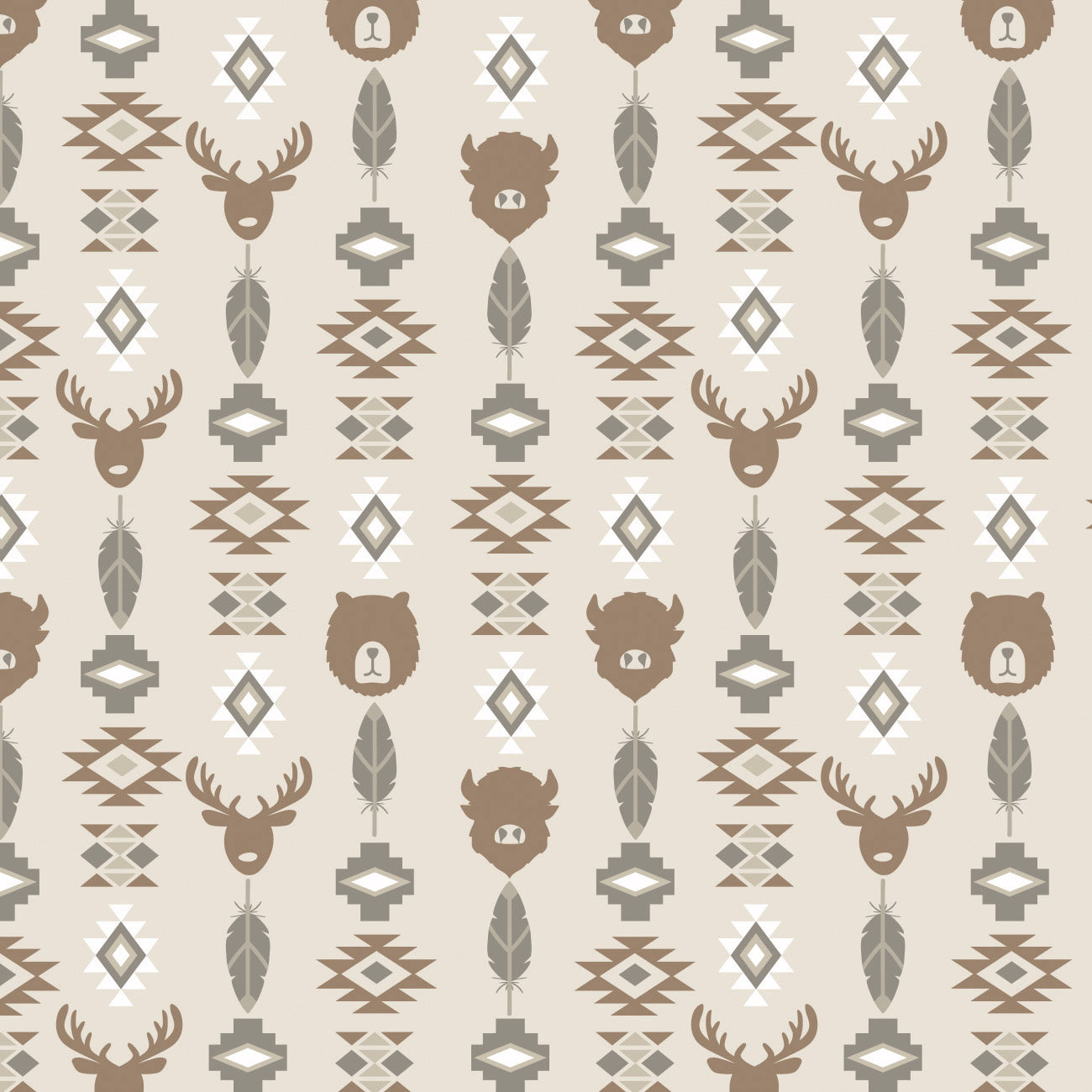 Catalogue 2025 - Totem animalier - Beige - Flanelle de coton - 21240601B-04