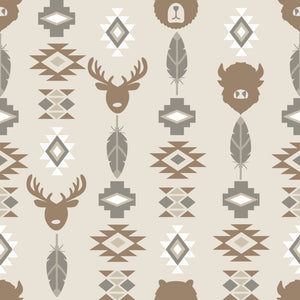 Fleece and Flannel 2025 Catalog-Wildlife Totem-Tan-Cotton Flannel-21240601B-04