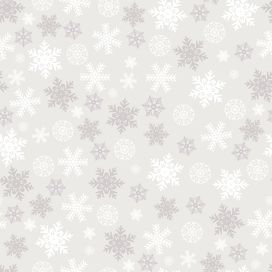 Winter Land Collection-Scattered Snowflakes-Light Grey-21240607-01