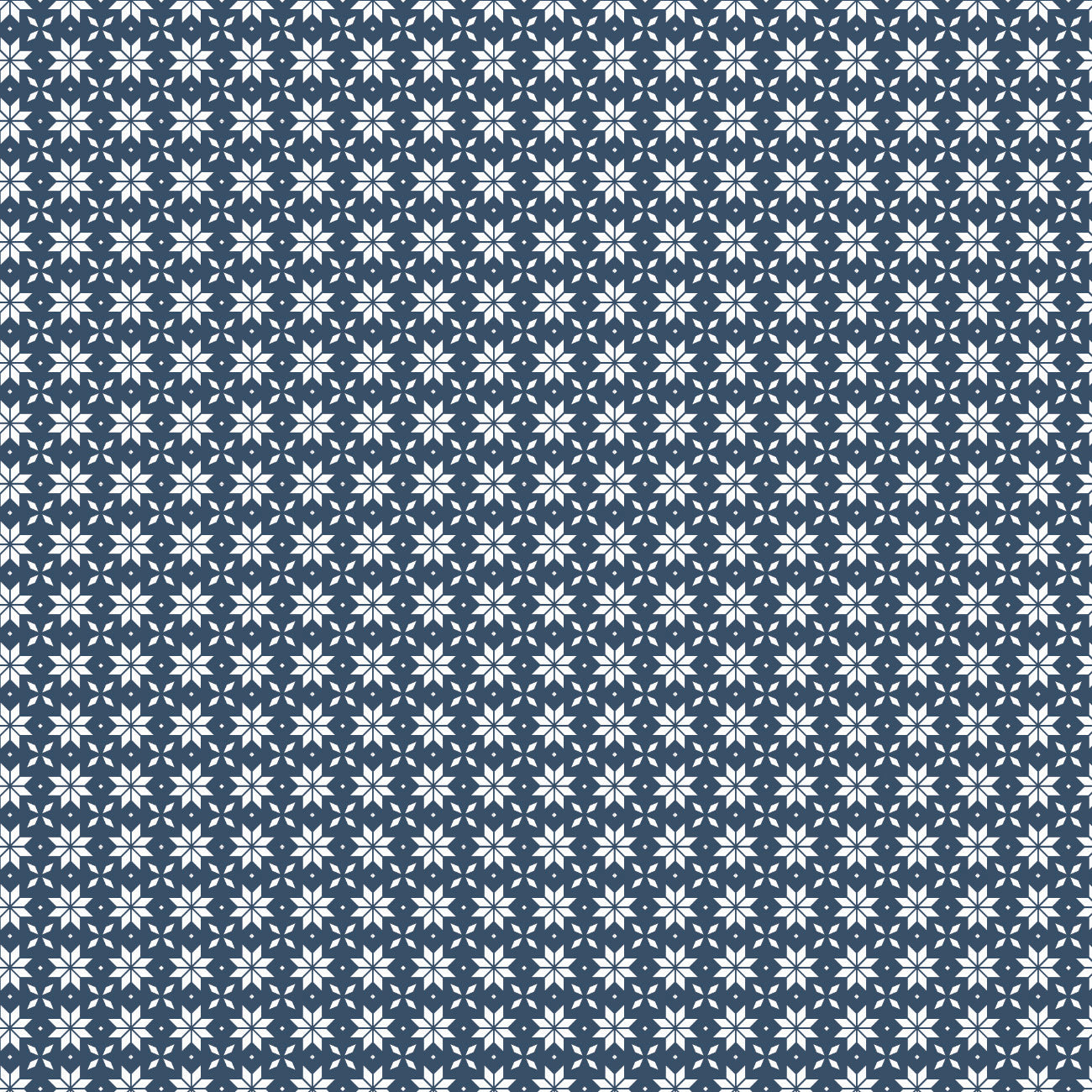 Winter Land Collection-Snowflake Geo Fair Isle-Navy-21240608-02