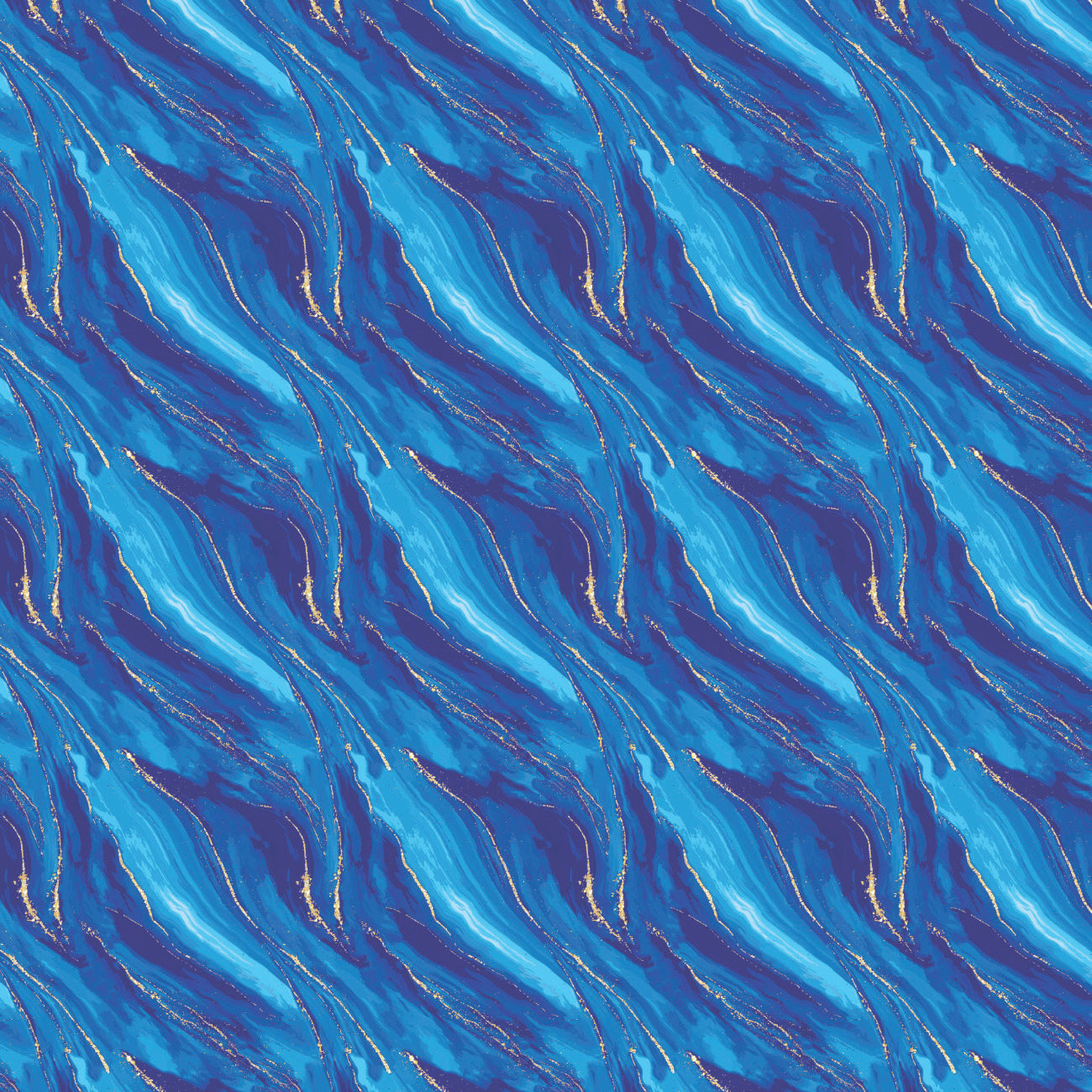 Collection Dorée-Vagues Dorées Encre Métallique-21240901L-02-Bleu