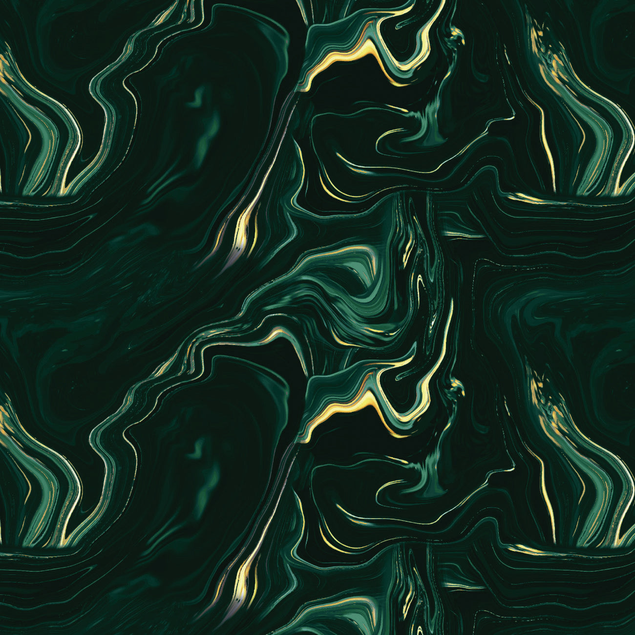 Collection Dorée-Ondulations Dorées Encre Métallique-21240902L-02-Vert
