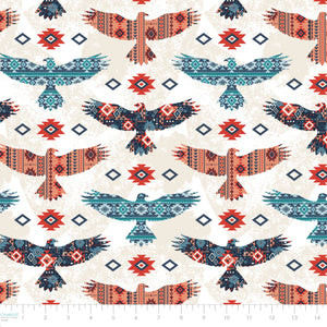 Spirit Peaks Collection-Proud Eagles-Cream-100% Cotton-21250201-01
