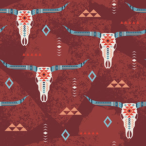 Spirit Peaks Collection-Wild Bulls-Rust-100% Cotton-21250202-01