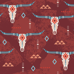 Spirit Peaks Collection-Wild Bulls-Rust-100% Cotton-21250202-01