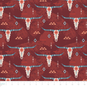 Spirit Peaks Collection-Wild Bulls-Rust-100% Cotton-21250202-01