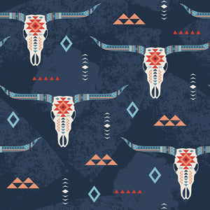 Spirit Peaks Collection-Wild Bulls-Navy-100% Cotton-21250202-02
