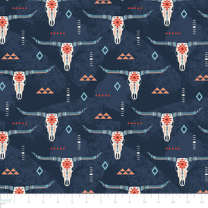Spirit Peaks Collection-Wild Bulls-Navy-100% Cotton-21250202-02