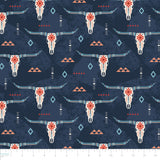 Spirit Peaks Collection-Wild Bulls-Navy-100% Cotton-21250202-02