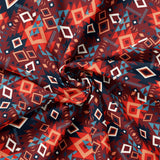 Spirit Peaks Collection-Aztec Geo Grid-Rust-100% Cotton-21250203-03