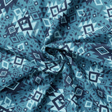 Spirit Peaks Collection-Aztec Geo Grid-Denim-100% Cotton-21250203-04