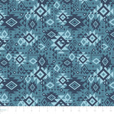 Spirit Peaks Collection-Aztec Geo Grid-Denim-100% Cotton-21250203-04