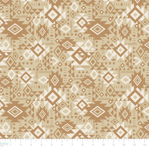 Spirit Peaks Collection-Aztec Geo Grid-Beige-100% Cotton-21250203-05