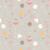 To The Moon Collection-Space Friends-Quilting Cotton-Pink -21250701-01