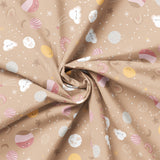 To The Moon Collection-Space Friends-Quilting Cotton-Taupe- 21250701-02