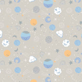 To The Moon Collection-Space Friends-Quilting Cotton-Blue -21250701-03