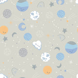 To The Moon Collection-Space Friends-Quilting Cotton-Blue -21250701-03