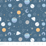 To The Moon Collection-Space Friends-Quilting Cotton-Navy -21250701-04