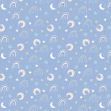 To The Moon Collection-Rainbows-Quilting Cotton- Blue -21250705-02