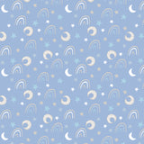 To The Moon Collection-Rainbows-Quilting Cotton- Blue -21250705-02