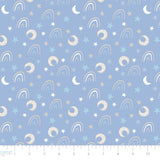 To The Moon Collection-Rainbows-Quilting Cotton- Blue -21250705-02