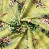 Three Little Pigs Collection-Little Village-Quilting Cotton- Green -21250801-01