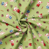 Three Little Pigs Collection-Tiny Builders-Quilting Cotton-Green -21250805-02