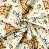 Three Little Pigs Collection-House of Hay-Quilting Cotton-Yellow -21250808-01