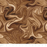 The Golden Roast Collection-Photoreal Swirled Liquid-Quilting Cotton- Tan -21250902-01