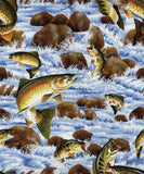 Cabin Creek Collection-River Fish-Quilting Cotton-21251003-01