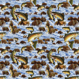 Cabin Creek Collection-River Fish-Quilting Cotton-21251003-01