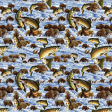 Cabin Creek Collection-River Fish-Quilting Cotton-21251003-01