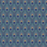 Peacock in the Garden Collection-Peacock Feathers-Quilting Cotton- Multi -21251301-01