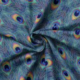 Peacock in the Garden Collection-Peacock Feathers-Quilting Cotton- Multi -21251301-01