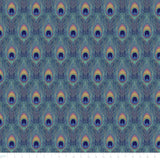 Peacock in the Garden Collection-Peacock Feathers-Quilting Cotton- Multi -21251301-01