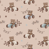 Racing Bears Collection-Race Champions-Quilting Cotton- Beige-21251401-02
