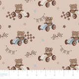 Racing Bears Collection-Race Champions-Quilting Cotton- Beige-21251401-02
