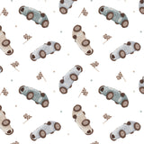 Racing Bears Collection-Pit Stop-Quilting Cotton- White -21251402-01