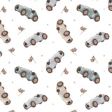 Racing Bears Collection-Pit Stop-Quilting Cotton- White -21251402-01