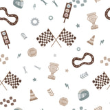 Racing Bears Collection-Grand Prize-Quilting Cotton- White -21251403-01